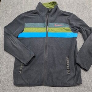 Cotopaxi Mens Teca Fleece Full Zip Jacket Gray Striped Size Large RN157160